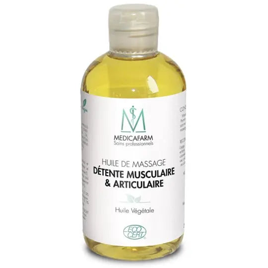 Huile de massage détente musculaire & articulaire BIO - Flacon Stop-goutte 250 ml - Medicafarm Medicafarm 