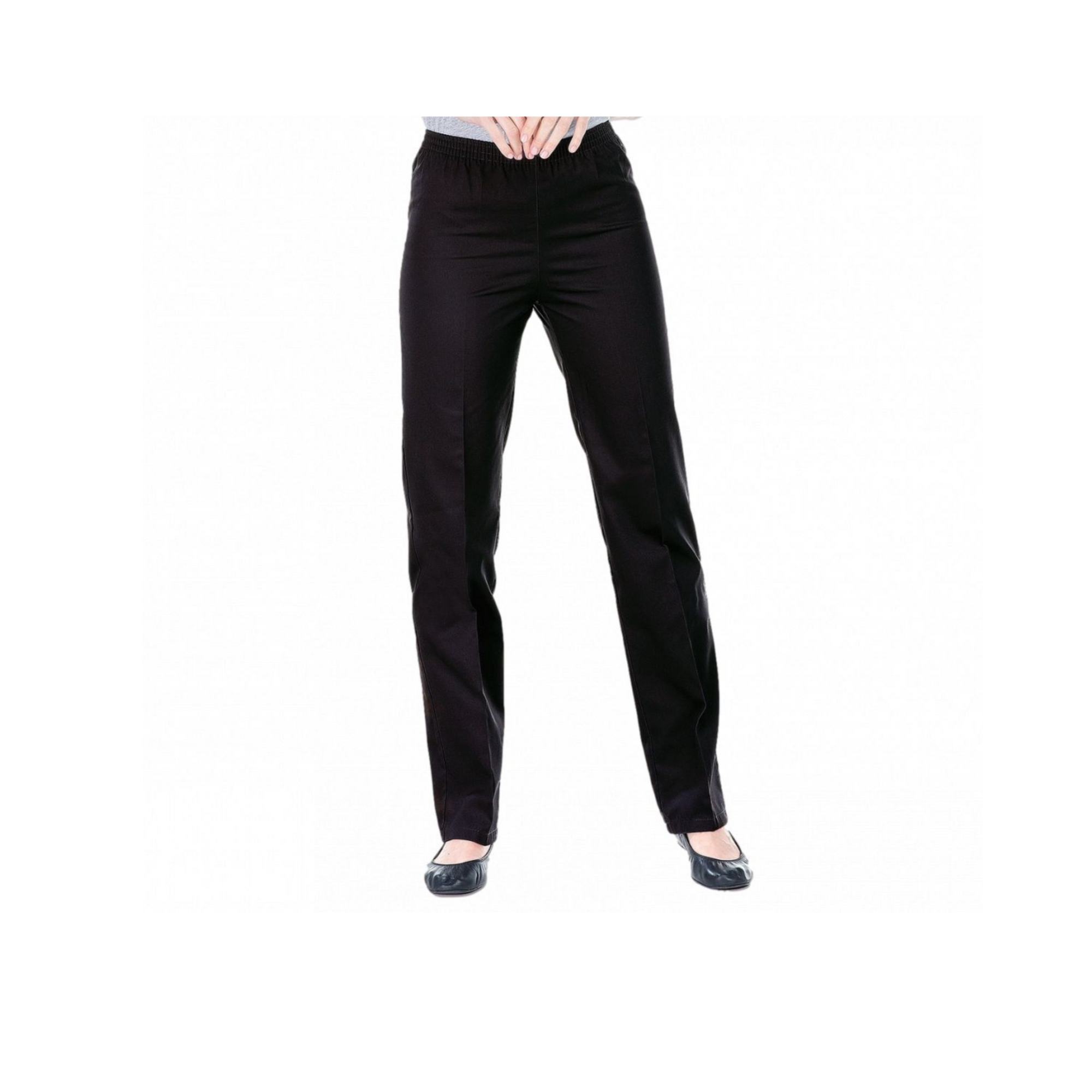 Manu - Pantalon Noir - Mixte - Ceinture élastique - Sans poche My Blouse