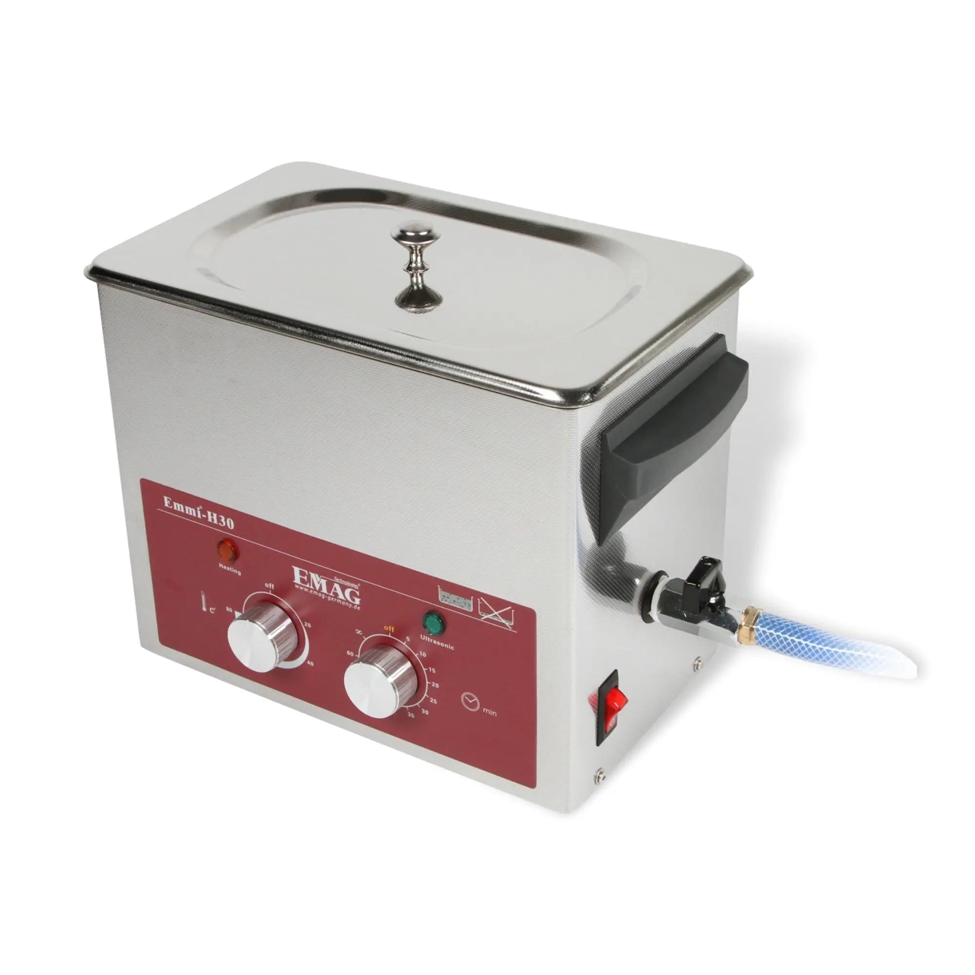 3L all stainless steel ultrasonic cleaner - Emmi-H30 with drain valve