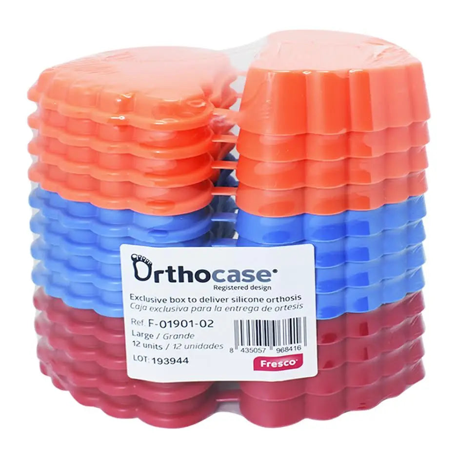 Orthocase - 12 boites de rangement pour orthoplasties en silicone - My Podologie