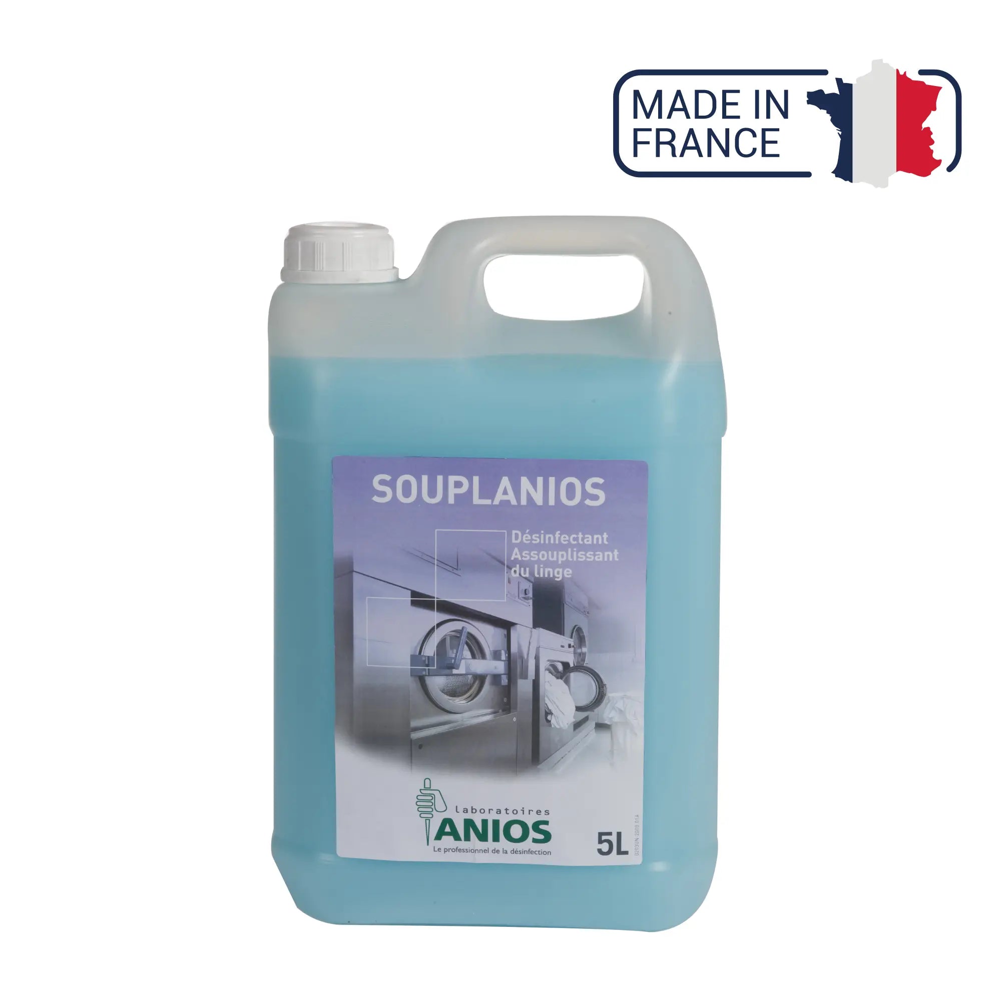 Souplanios - Assouplissant désinfectant du linge - Bidon 5 L - Anios - My Podologie